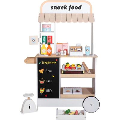Avizar Holz-Einkaufswagen für Kinder mit Zubehör & Tafel Avizar Holz-Einkaufswagen für Kinder mit Zubehör & Tafel