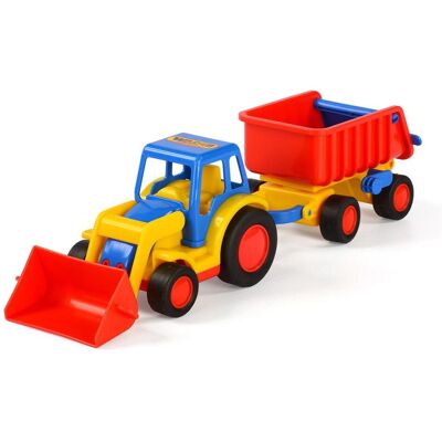 Cavallino Toys Cavallino Grundtraktor mit Schaufel & Anhänger Cavallino Toys Cavallino Grundtraktor mit Schaufel & Anhänger