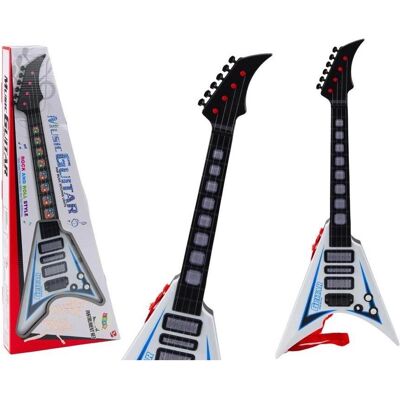 Lean Toys E-Gitarre mit Licht, weiss Lean Toys E-Gitarre mit Licht, weiss