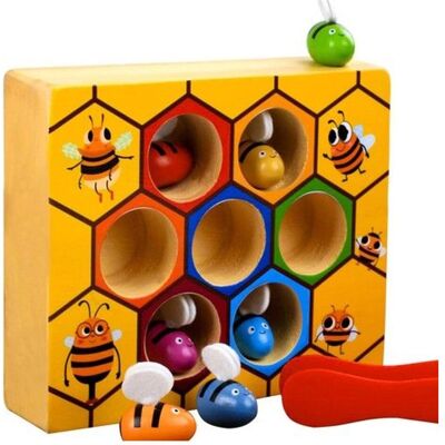 Northix Holzspiel - Wabe und Bienen fangen - Lernspiel Northix Holzspiel - Wabe und Bienen fangen - Lernspiel