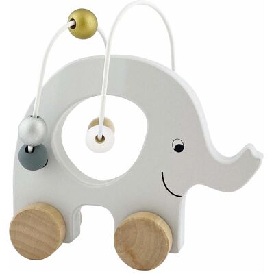 Jabadabado Silber Elefanten Spielzeug mit Perlenlabyrinth - Baby Geschenk Jabadabado Silber Elefanten Spielzeug mit Perlenlabyrinth - Baby Geschenk