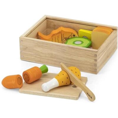 Viga Toys Holz-Lunchschneideset - Kinderspiel Küche Rolle Viga Toys Holz-Lunchschneideset - Kinderspiel Küche Rolle
