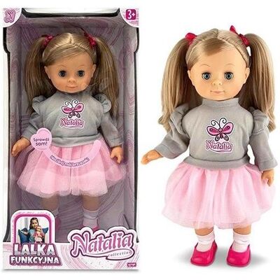 ARTYK Natalia Puppe - 39cm, Spricht Polnisch, Grauer Pullover - Puppe ARTYK Natalia Puppe - 39cm, Spricht Polnisch, Grauer Pullover - Puppe
