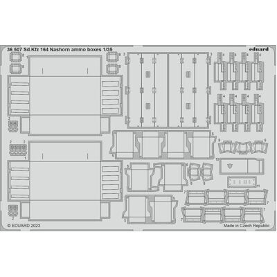 Eduard - Sd.Kfz. 164 Nashorn ammo boxes - 1/35 - Nashorn ammo boxes - Modelkit-Zubehör Eduard - Sd.Kfz. 164 Nashorn ammo boxes - 1/35 - Nashorn ammo boxes - Modelkit-Zubehör