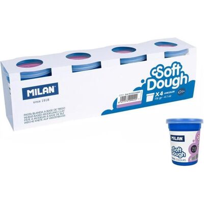 Milan Soft Dough Knete - 4 x 116g - Wiederverwendbar, Elastisch Milan Soft Dough Knete - 4 x 116g - Wiederverwendbar, Elastisch
