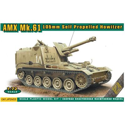 Ace AMX MK.61 105mm Selbstfahrende Haubitze - Maßstab 1/72 Ace AMX MK.61 105mm Selbstfahrende Haubitze - Maßstab 1/72