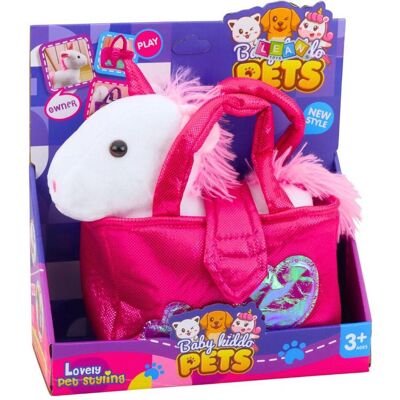 Lean Toys Plush Toy Unicorn in a Bag, White, 25cm (25 cm) Lean Toys Plush Toy Unicorn in a Bag, White, 25cm (25 cm)
