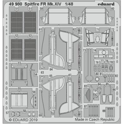 Eduard Supermarine Spitfire FR Mk.XIV 1:48 - Flugzeugmodellbausatz Eduard Supermarine Spitfire FR Mk.XIV 1:48 - Flugzeugmodellbausatz