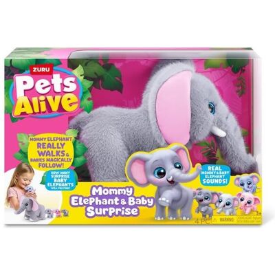 Zuru PETS ALIVE Mama Elefant & Baby-Überraschung Zuru PETS ALIVE Mama Elefant & Baby-Überraschung