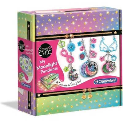 Clementoni Crazy Chic Kreativschmuck-Set - Leuchtende Medaillons Clementoni Crazy Chic Kreativschmuck-Set - Leuchtende Medaillons
