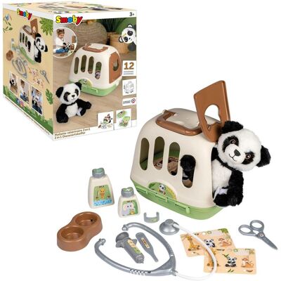 Smoby Panda Tierarzt-Set - Puppenwiege - 2-in-1 Spielset Smoby Panda Tierarzt-Set - Puppenwiege - 2-in-1 Spielset