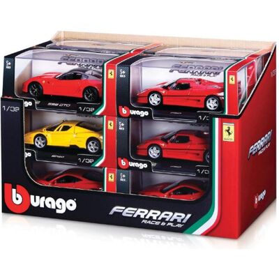 Acer BBURAGO Ferrari Modell 1/32 - Zinnauto, Verschiedene Farben Acer BBURAGO Ferrari Modell 1/32 - Zinnauto, Verschiedene Farben