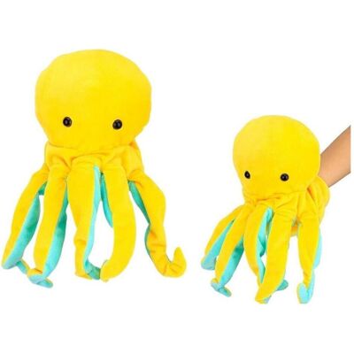 Lean Toys Leantoys Plüsch Maskottchen Oktopus gelbe Puppe 25 cm Lean Toys Leantoys Plüsch Maskottchen Oktopus gelbe Puppe 25 cm