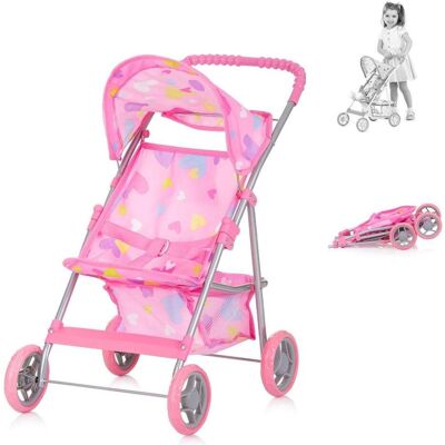 Chipolino Rosa Alice Puppenwagen - Verstellbares Sonnendach, Aufbewahrungskorb Chipolino Rosa Alice Puppenwagen - Verstellbares Sonnendach, Aufbewahrungskorb