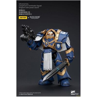 Joy Toy Warhammer The Horus Heresy Actionfigur 1/18 Ultramarines Cataphractii Terminator Squad Sergeant with Joy Toy Warhammer The Horus Heresy Actionfigur 1/18 Ultramarines Cataphractii Terminator Squad Sergeant with