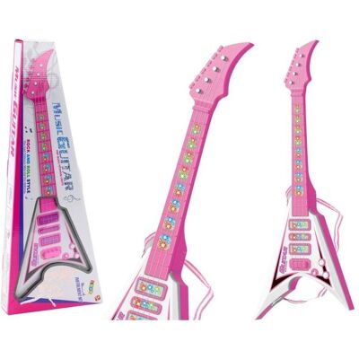 Lean Toys E-Gitarre mit hellrosa Lean Toys E-Gitarre mit hellrosa