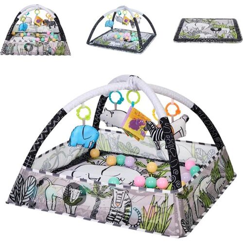 Kikkaboo, Krabbeldecke + Spielbogen, Spielbogen, Krabbeldecke 2 in 1