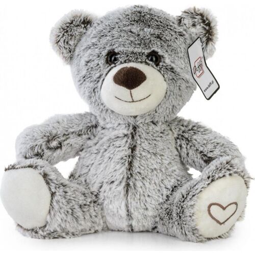Daff Ein brauner Teddybär sitzt mit Herz