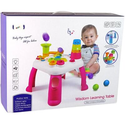 Lean Toys Lean Cars Interaktiver Lerntisch, Ballsortierer, Rutsche, Blau Lean Toys Lean Cars Interaktiver Lerntisch, Ballsortierer, Rutsche, Blau