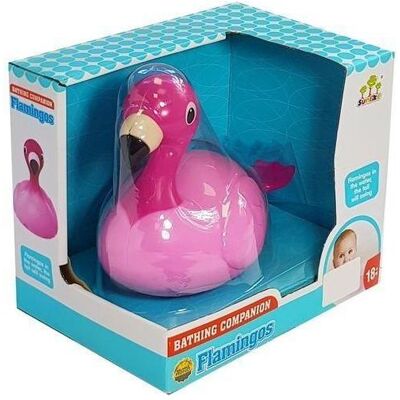 Lean Toys Badeflamingo schwimmt auf dem Wasser Lean Toys Badeflamingo schwimmt auf dem Wasser