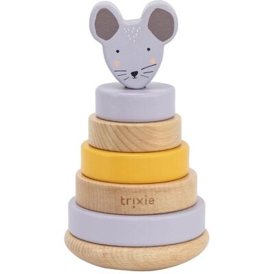 Trixie Mrs Mouse Violette Holz Stapelturm - Baby Geschenk Trixie Mrs Mouse Violette Holz Stapelturm - Baby Geschenk