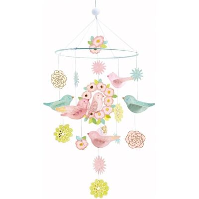 Djeco Baby-Mobile - Frühling Vögel - Unisex - 50x20,5cm Djeco Baby-Mobile - Frühling Vögel - Unisex - 50x20,5cm