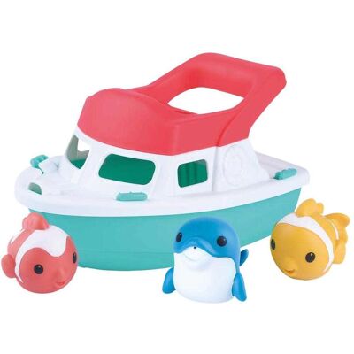 PlayGo Bade-Set Boot mit Sprühfiguren - 4-teilig. PlayGo Bade-Set Boot mit Sprühfiguren - 4-teilig.