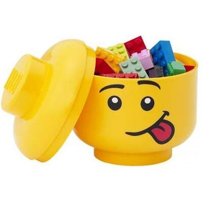 Lego Spielzeugaufbewahrung, Felt Storage Head Large Smily: Bright Blue 023 Lego Spielzeugaufbewahrung, Felt Storage Head Large Smily: Bright Blue 023