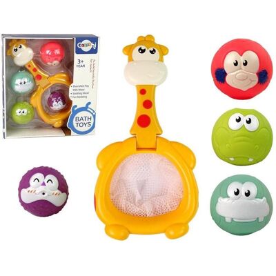 Lean Toys Mini-Basketball-Giraffen-Badekugeln aus Gummi Lean Toys Mini-Basketball-Giraffen-Badekugeln aus Gummi