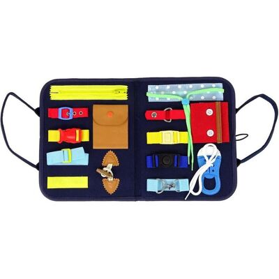 Lean Toys Case Sensorisches Manipulationsbrett für Kleinkinder Lean Toys Case Sensorisches Manipulationsbrett für Kleinkinder