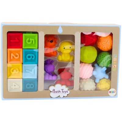 Lean Toys Leantoys Weiche pädagogische Badebausteine??20 Stück Tierformen Lean Toys Leantoys Weiche pädagogische Badebausteine??20 Stück Tierformen