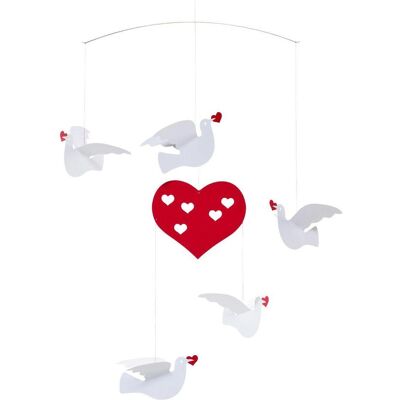 Flensted Mobiles, Babymobile, Frieden und Liebe Mobile mit Geschenkumschlag Flensted Mobiles, Babymobile, Frieden und Liebe Mobile mit Geschenkumschlag