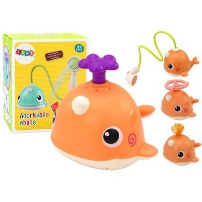 Lean Toys Orangefarbenes Wal-Badespielzeug Lean Toys Orangefarbenes Wal-Badespielzeug