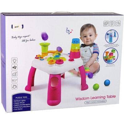 Lean Toys Interaktive, pädagogische Tisch-Ballsortierrutsche, Pink Lean Toys Interaktive, pädagogische Tisch-Ballsortierrutsche, Pink