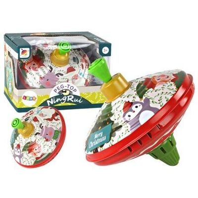 Lean Toys Weihnachtsmann-Kreisel aus Metall Lean Toys Weihnachtsmann-Kreisel aus Metall