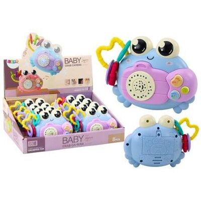 Lean Toys, Babyrassel, Krabbenrassel, batteriebetriebener Projektor, blauer Sound Lean Toys, Babyrassel, Krabbenrassel, batteriebetriebener Projektor, blauer Sound