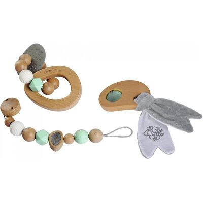 Eichhorn, Greifling, Baby Pure Houten Cadeauset, 3dlg. Eichhorn, Greifling, Baby Pure Houten Cadeauset, 3dlg.
