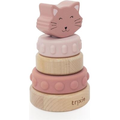 Trixie Baby Stapelturm aus Holz und Silikon Katze Trixie Baby Stapelturm aus Holz und Silikon Katze