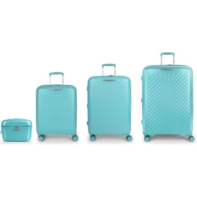 Gabol Queens 4 Rollen Kofferset 4-teilig mit Dehnfalte, Koffer, Grün Gabol Queens 4 Rollen Kofferset 4-teilig mit Dehnfalte, Koffer, Grün