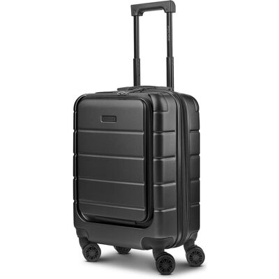 Police Dublin 4 Rollen Kabinentrolley S 54 cm Laptopfach mit Dehnfalte, Koffer, Schwarz Police Dublin 4 Rollen Kabinentrolley S 54 cm Laptopfach mit Dehnfalte, Koffer, Schwarz