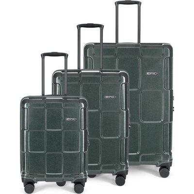 Epic Crate Reflex 4-Rollen Kofferset 3tlg., Koffer, Grün Epic Crate Reflex 4-Rollen Kofferset 3tlg., Koffer, Grün