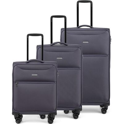 Epic Jupiter 4X 4 Rollen Kofferset 3-teilig, Koffer, Grau Epic Jupiter 4X 4 Rollen Kofferset 3-teilig, Koffer, Grau