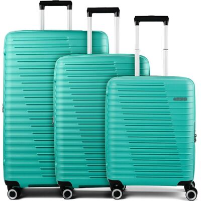 American Tourister Roadrush 4 Rollen Kofferset 3-teilig mit Dehnfalte, Koffer, Türkis American Tourister Roadrush 4 Rollen Kofferset 3-teilig mit Dehnfalte, Koffer, Türkis