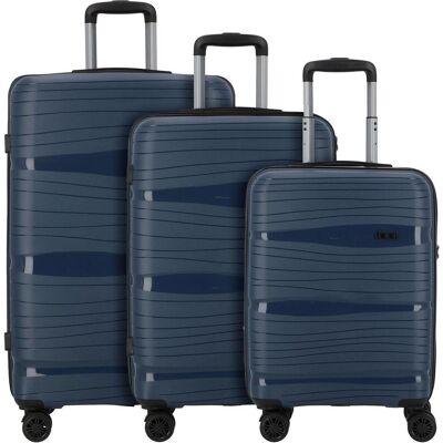 D&N Travel Line 4300 4 Rollen Kofferset 3-teilig, Koffer, Blau D&N Travel Line 4300 4 Rollen Kofferset 3-teilig, Koffer, Blau