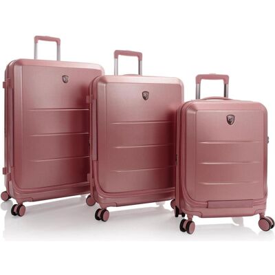 Heys EZ Fashion 4 Rollen Kofferset 3-teilig mit Dehnfalte, Koffer, Rosa Heys EZ Fashion 4 Rollen Kofferset 3-teilig mit Dehnfalte, Koffer, Rosa