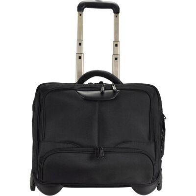 Dermata Business Laptop Trolley Nylon 3456NY Zwart - Met Grijze Binnenvoering, Koffer, Schwarz Dermata Business Laptop Trolley Nylon 3456NY Zwart - Met Grijze Binnenvoering, Koffer, Schwarz