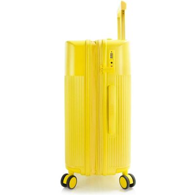Heys HiLite 4 Rollen Kofferset 3-teilig mit Dehnfalte, Koffer, Gelb Heys HiLite 4 Rollen Kofferset 3-teilig mit Dehnfalte, Koffer, Gelb