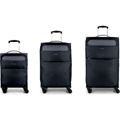Gabol Cloud 4 Rollen Kofferset 3-teilig mit Dehnfalte, Koffer, Schwarz Gabol Cloud 4 Rollen Kofferset 3-teilig mit Dehnfalte, Koffer, Schwarz