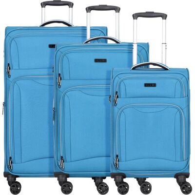 D&N Travel Line 9204 4 Rollen Kofferset 3-teilig, Koffer, Blau D&N Travel Line 9204 4 Rollen Kofferset 3-teilig, Koffer, Blau