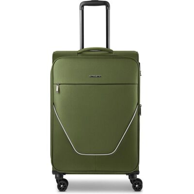 Stratic taska 4-Rollen Trolley M 65 cm mit Dehnfalte, Koffer, Grün Stratic taska 4-Rollen Trolley M 65 cm mit Dehnfalte, Koffer, Grün